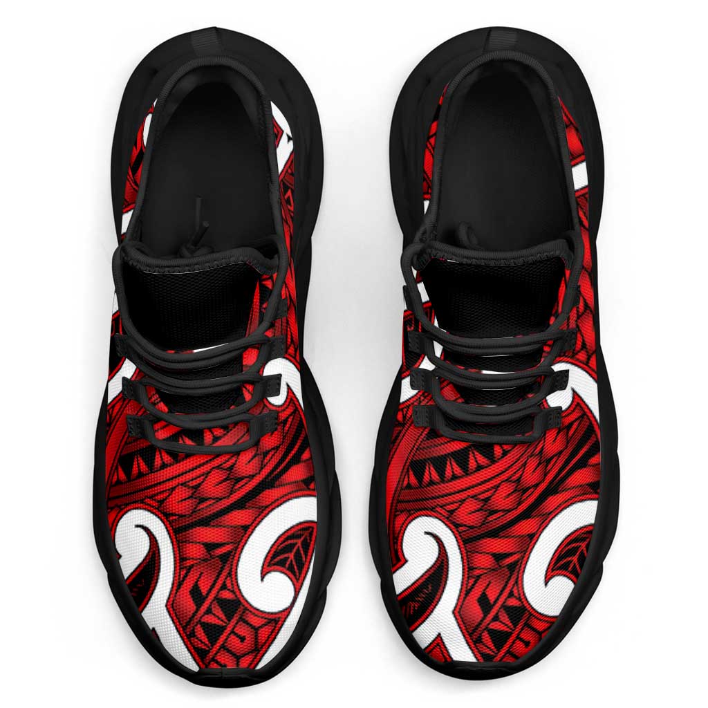 Aotearoa Maori Kowhaiwhai Clunky Sneakers Whero Puhoro and Patiki