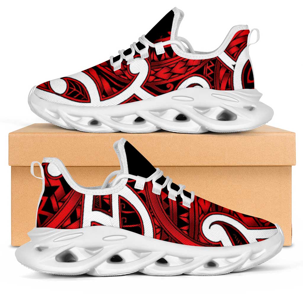 Aotearoa Maori Kowhaiwhai Clunky Sneakers Whero Puhoro and Patiki