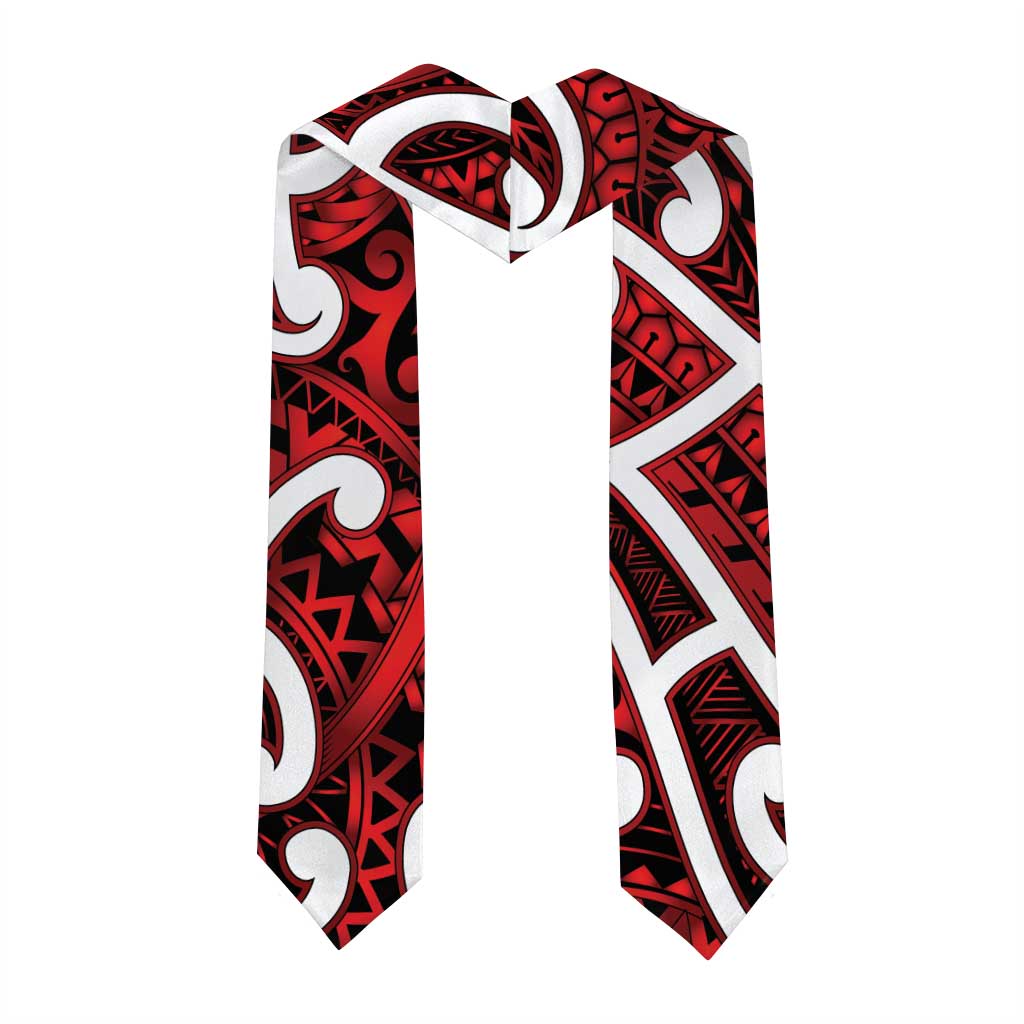 Aotearoa Maori Kowhaiwhai Graduation Stole Whero Puhoro and Patiki