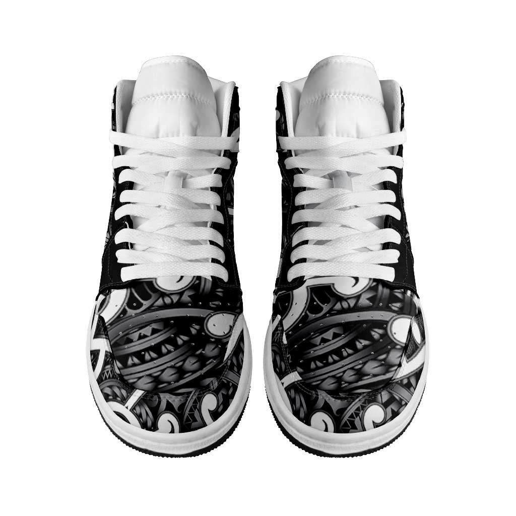 Aotearoa Maori Kowhaiwhai High Sneakers AJ1 Kiwikiwi Puhoro and Patiki