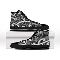 Aotearoa Maori Kowhaiwhai High Top Shoes Kiwikiwi Puhoro and Patiki