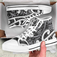 Aotearoa Maori Kowhaiwhai High Top Shoes Kiwikiwi Puhoro and Patiki