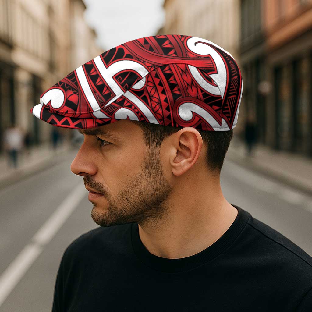 Aotearoa Maori Kowhaiwhai Jeff Hat Whero Puhoro and Patiki LT9 - Polynesian Pride