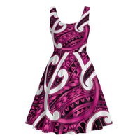 Aotearoa Maori Kowhaiwhai Midi Dress Mawhero Puhoro and Patiki