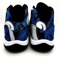 Aotearoa Maori Kowhaiwhai Sneakers J11 Kikorangi Puhoro and Patiki