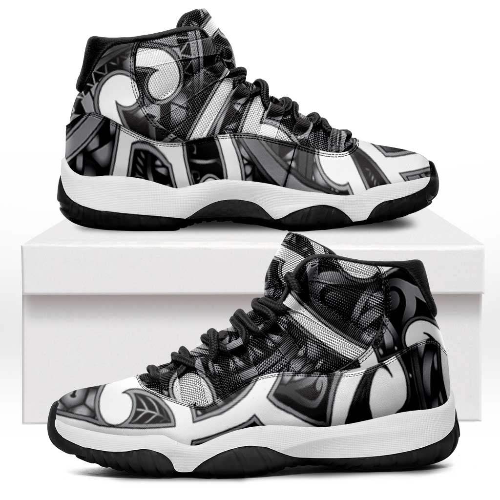 Aotearoa Maori Kowhaiwhai Sneakers J11 Kiwikiwi Puhoro and Patiki