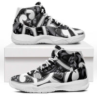 Aotearoa Maori Kowhaiwhai Sneakers J11 Kiwikiwi Puhoro and Patiki