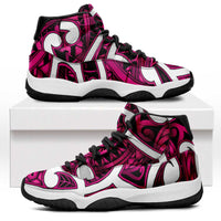 Aotearoa Maori Kowhaiwhai Sneakers J11 Mawhero Puhoro and Patiki