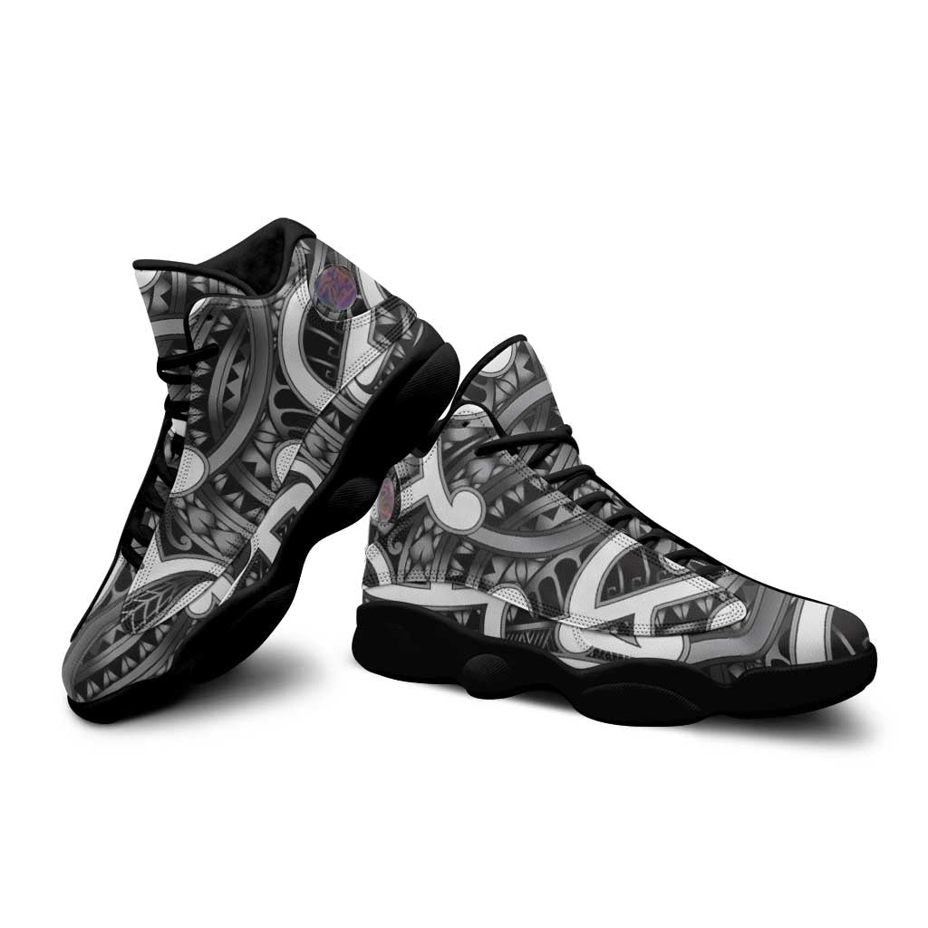 Aotearoa Maori Kowhaiwhai Sneakers J13 Kiwikiwi Puhoro and Patiki