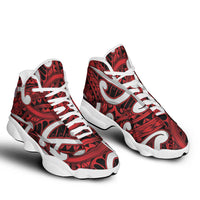 Aotearoa Maori Kowhaiwhai Sneakers J13 Whero Puhoro and Patiki