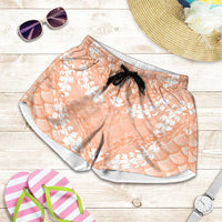 Apricot Mermaid Puakenikeni Maile Lei Shorts for Women