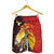 Australia and Papua New Guinea Together Shorts for Men Bird-of-paradise and Kangaroo with Oro Tapa and Aboriginal Art Motifs - Polynesian Pride