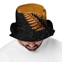 Australia New Zealand Rugby Bucket Hat Gold Aboriginal Wallabies and Maori Black Fern - Polynesian Pride