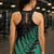 Australia New Zealand Rugby Hollow Tank Top Green Aboriginal Wallabies and Maori Black Fern - Polynesian Pride