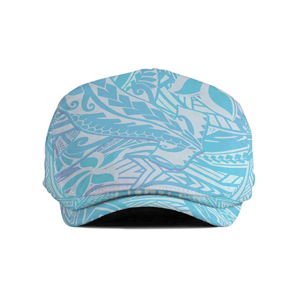 Baby Blue Gradient Polynesia Jeff Hat Hawaiian Tribal Hammerhead Shark Tattoo - Polynesian Pride