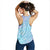 Baby Blue Gradient Polynesia Women Racerback Tank Hawaiian Tribal Hammerhead Shark Tattoo - Polynesian Pride