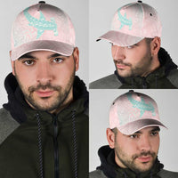 Baby Pink Gradient Polynesia Classic Cap Hawaiian Tribal Hammerhead Shark Tattoo LT14