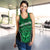 Basketball New Zealand Women Racerback Tank Green Maori Ta Moko Indigenous - Polynesian Pride