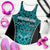 Basketball New Zealand Women Racerback Tank Teal Maori Ta Moko Indigenous - Polynesian Pride