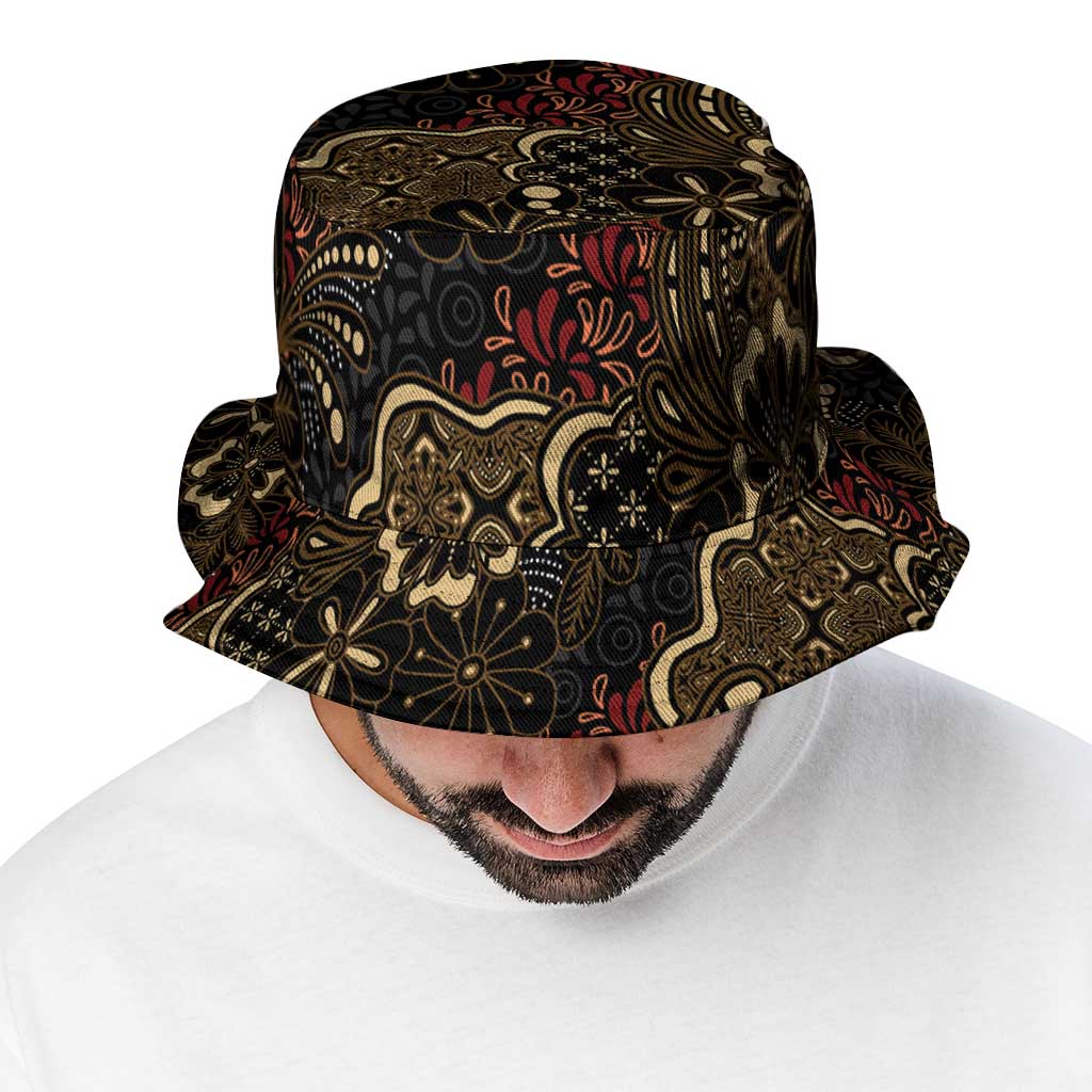 Batik Sekar Jagad Bucket Hat Indonesian Traditional Pattern