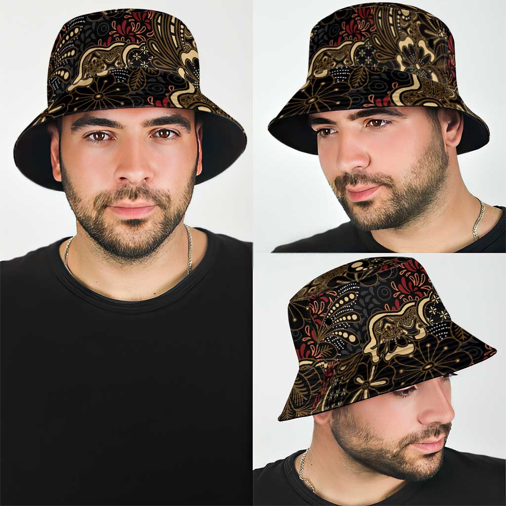 Batik Sekar Jagad Bucket Hat Indonesian Traditional Pattern