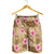 Beige Hawaii Hibiscus With Tropical Flowers Motifs Shorts for Men - Polynesian Pride