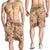 Beige Hawaii Hibiscus With Tropical Flowers Motifs Shorts for Men - Polynesian Pride