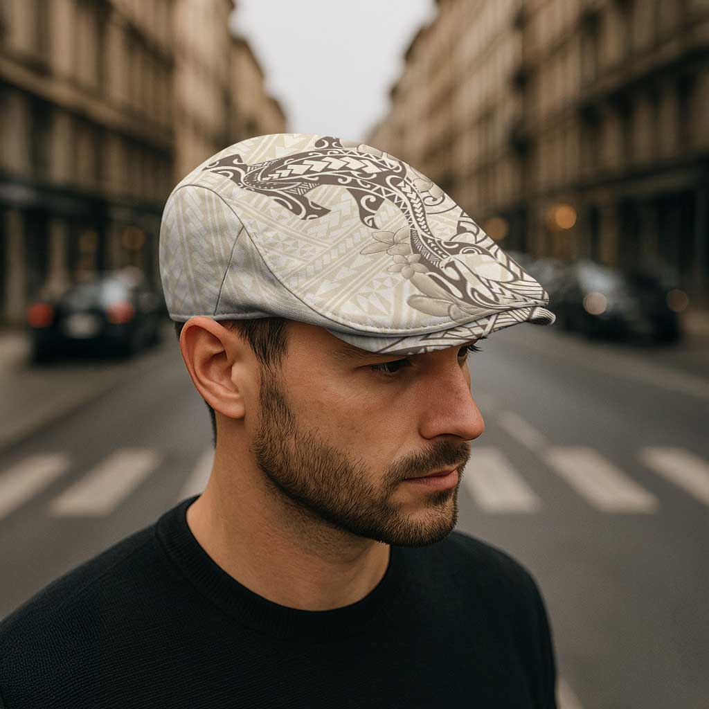 Beige Hawaii Jeff Hat Hammerhead Shark Tattoo Curve Polynesian - Polynesian Pride