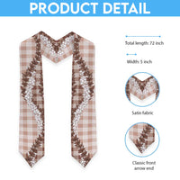 Beige Hawaii Palaka Graduation Stole Hawaiian Honohono Lei