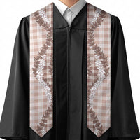 Beige Hawaii Palaka Graduation Stole Hawaiian Honohono Lei