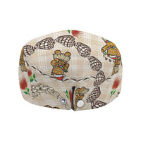 Beige Palaka Hawaii Mele Kalikimaka Jeff Hat Ohia Lehua Shell Leis Funny Gingerbread Santa - Polynesian Pride