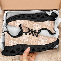 Beige Palaka Quilt Hawaii Clunky Sneakers Traditional Hawaii-plaid Pattern - Polynesian Pride