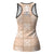 Beige Palaka Quilt Hawaii Hollow Tank Top Traditional Hawaii-plaid Pattern - Polynesian Pride