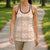 Beige Palaka Quilt Hawaii Hollow Tank Top Traditional Hawaii-plaid Pattern - Polynesian Pride