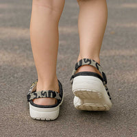 Beige Polynesian Starfish Unique Pattern Clogs Shoes