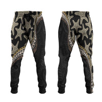 Beige Polynesian Starfish Unique Pattern Jogger Pants LT01 Beige - Polynesian Pride
