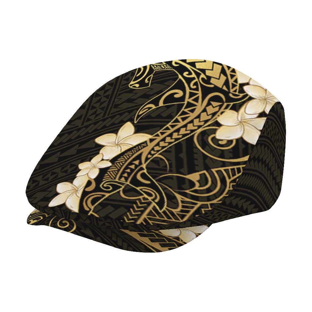 Black and Gold Hawaii Jeff Hat Hammerhead Shark Tattoo Curve Polynesian - Polynesian Pride