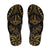 Black and Gold Polynesia Flip Flops Plumeria Tattoo With Polynesian Pattern - Polynesian Pride