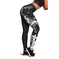 Black Hawaii Leggings Hammerhead Shark Tattoo Curve Polynesian - Polynesian Pride