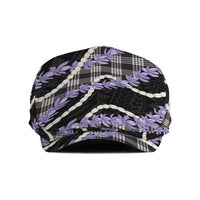 Black Hawaii Palaka Honohono Pikake Jeff Hat Hawaiian Orchid Lei Polynesian Pattern - Polynesian Pride
