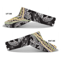 Black Palaka Hawaii Leis Sun Visor Cap Hawaiian-plaid Elegant Tropical Vibes
