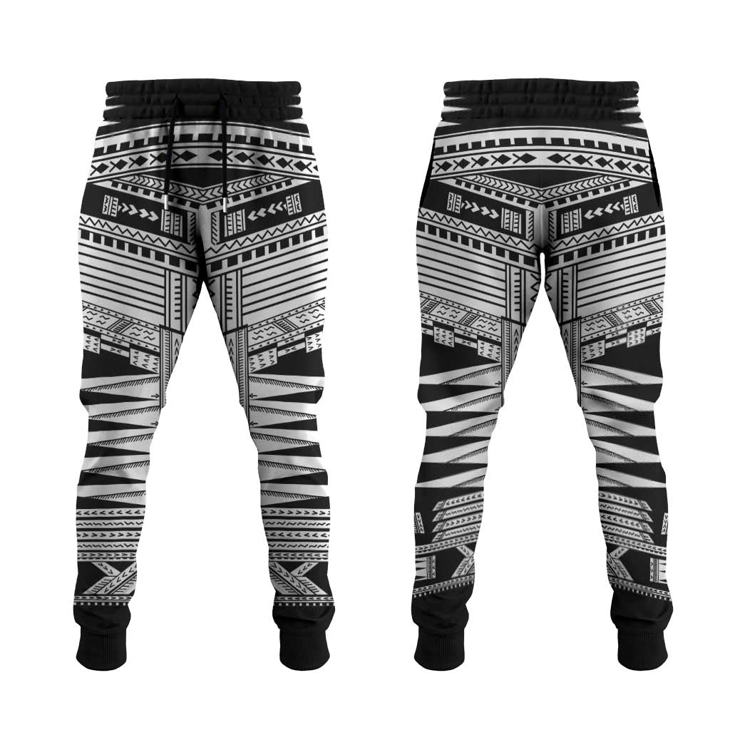 Black Samoa Pea Tattoo Inspired Jogger Pants