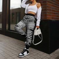 Black Samoa Pea Tattoo Inspired Jogger Pants