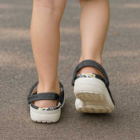 Black Samoa Tattoo Clogs Shoes Plumeria Samoan Ocean Tatau Pattern - Polynesian Pride