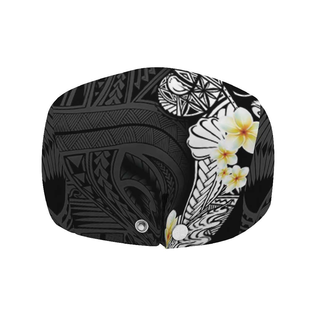 Black Samoa Tattoo Jeff Hat Plumeria Samoan Ocean Tatau Pattern - Polynesian Pride