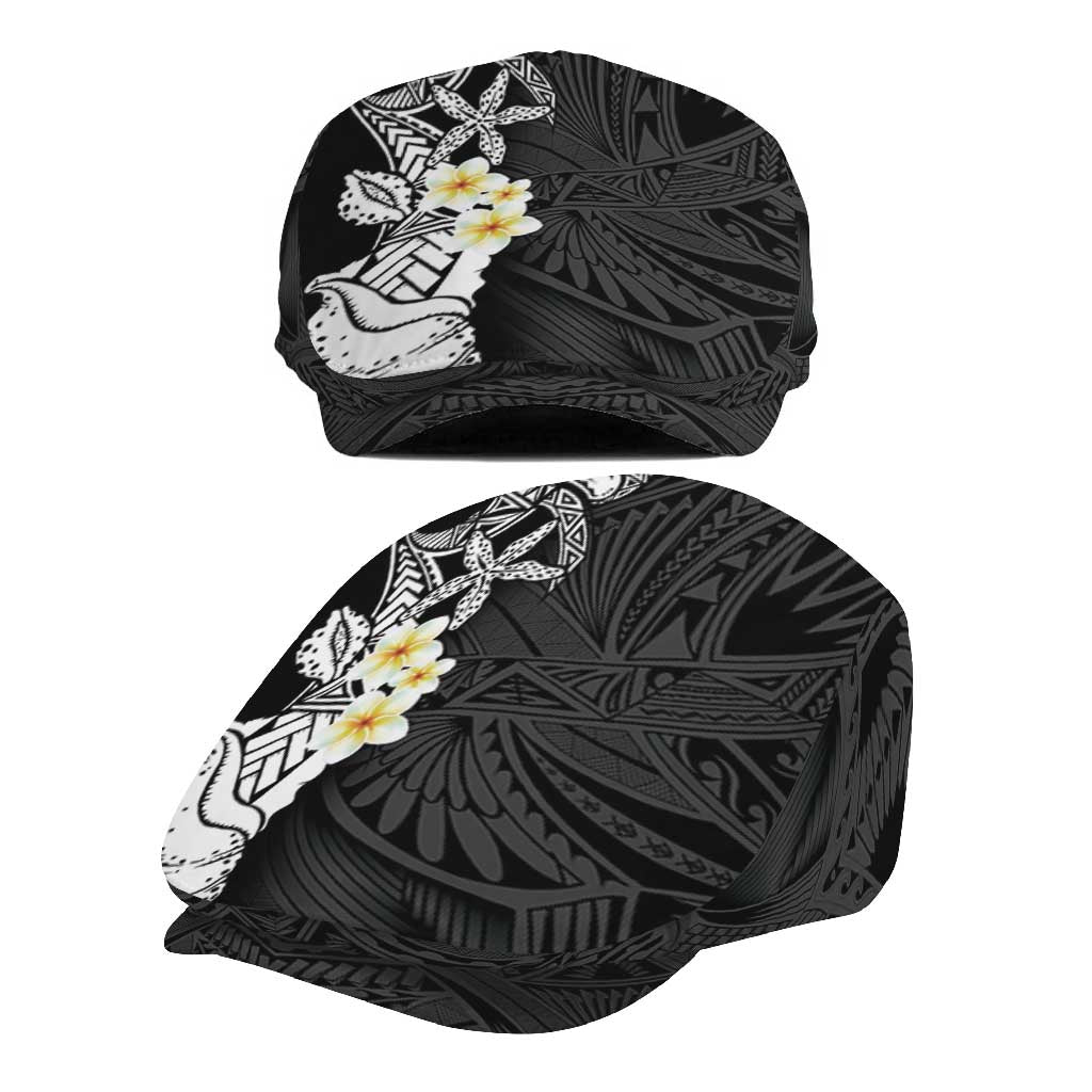 Black Samoa Tattoo Jeff Hat Plumeria Samoan Ocean Tatau Pattern - Polynesian Pride