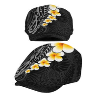 Black Tropical Plumeria With Galaxy Polynesian Art Jeff Hat - Polynesian Pride