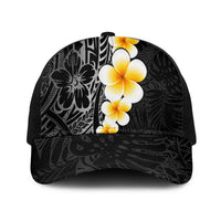 Black Tropical Plumeria With Galaxy Polynesian Art Mesh Trucker Cap - Polynesian Pride