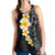 Black Tropical Plumeria With Galaxy Polynesian Art Women Racerback Tank - Polynesian Pride