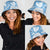 Blue Aloha Hawaii Bucket Hat Monstera Hibiscus Plumeria Seamless Vibes - Polynesian Pride